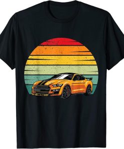 Classic Sport Car Golden Car Lover Gift Mechanic Driver Race T-Shirt