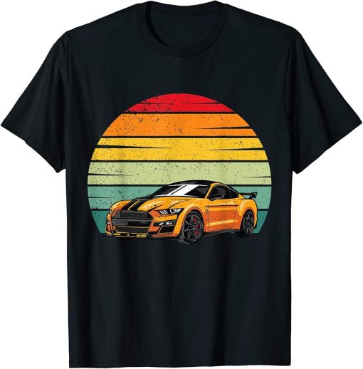 Classic Sport Car Golden Car Lover Gift Mechanic Driver Race T-Shirt